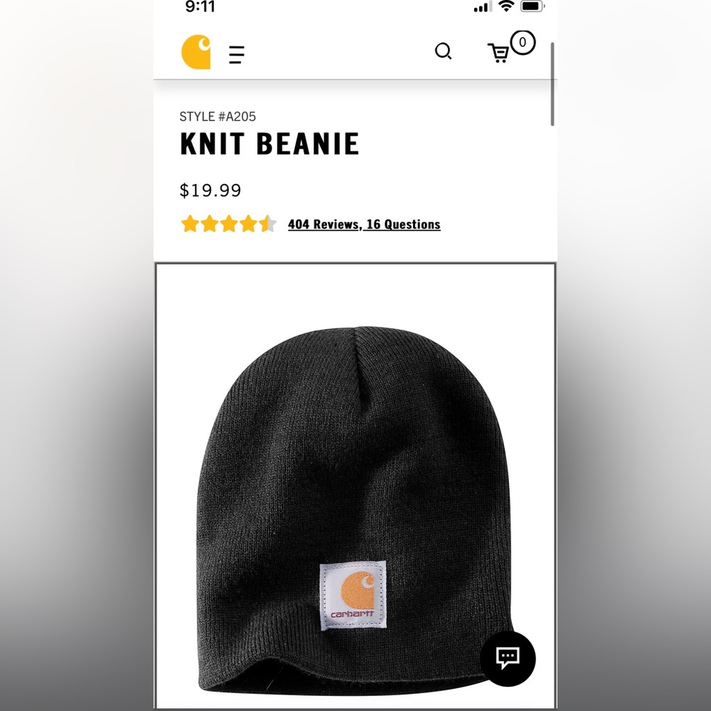 Carhartt Black Knit Hat